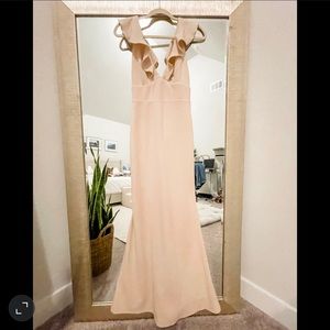 Lulus blush floor length dress